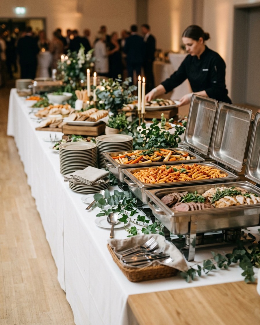 catering setup at an event